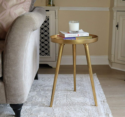 Aspect Furniture Maxine Tripods Metal Side Table,gold - image 1