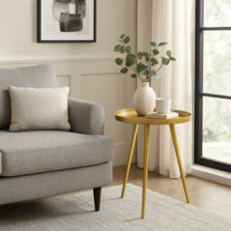 Aspect Furniture Maxine Tripods Metal Side Table,gold - thumbnail 6