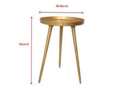 Aspect Furniture Maxine Tripods Metal Side Table,gold - thumbnail 5