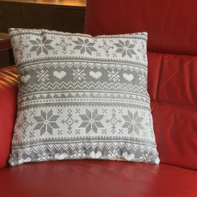 "Luxury Living Love Snow 18"" Christmas Cushion"