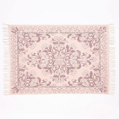 Kew 120X170Cm Mauve Antique Printed Rug With Tassel - image 1