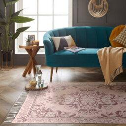 Kew 120X170Cm Mauve Antique Printed Rug With Tassel - thumbnail 7