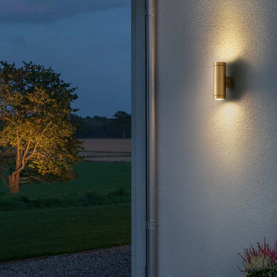 Ultra Beam Lighting Ultrabeam Brass Up And Down Outdoor Led Wall Light 6 Watt Led 600 Lumen Ip65 - image 1