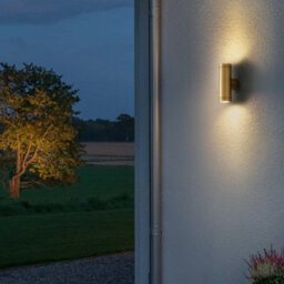 Ultra Beam Lighting Ultrabeam Brass Up And Down Outdoor Led Wall Light 6 Watt Led 600 Lumen Ip65