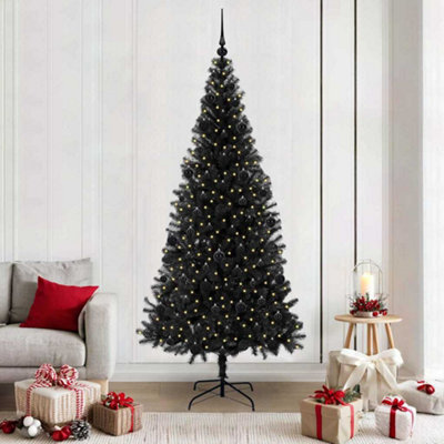 Vidaxl Christmas Tree With 300 Leds With Stand Black 210 Cm Pvc - image 1