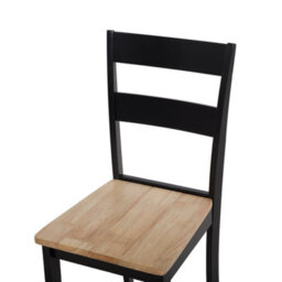 Beliani Set Of 2 Dining Chairs Georgia Wood Black - thumbnail 7