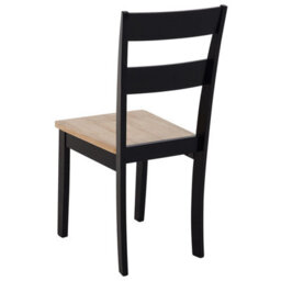 Beliani Set Of 2 Dining Chairs Georgia Wood Black - thumbnail 5