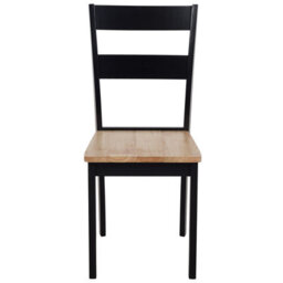Beliani Set Of 2 Dining Chairs Georgia Wood Black - thumbnail 6