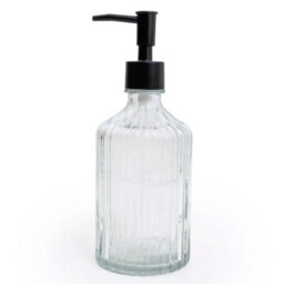 Candlelight Clear Glass Soap Dispenser With Black Pump - thumbnail 2