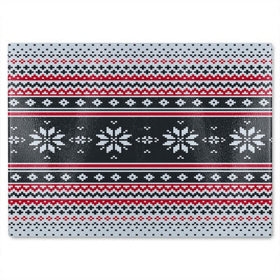 Benjamin Tate Design Abstract Christmas Dining Glass Chopping Boarddesigner Style - image 1