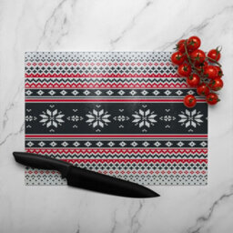 Benjamin Tate Design Abstract Christmas Dining Glass Chopping Boarddesigner Style - thumbnail 3