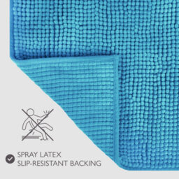 Allure Bath Fashions Supersoft Chenille Bobble Two Piece Bath & Pedestal Mat Set - Turquoise - thumbnail 5
