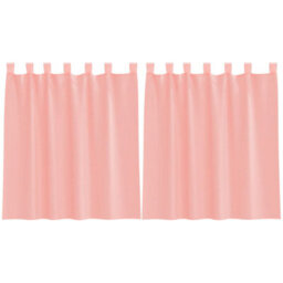 Berkfield Voile Curtains With Loops 2 Pcs Pink 140X140 Cm - thumbnail 2