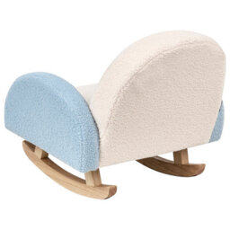 Beliani Kids Rocking Chair Rainbow Ombo Boucle Light Blue - thumbnail 6