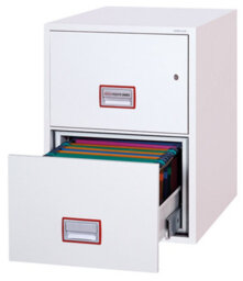 Phoenix Safe Company Phoenix World Class Vertical Fire File Fs2272K 2 Drawer Filing Cabinet With Key Lock - thumbnail 2