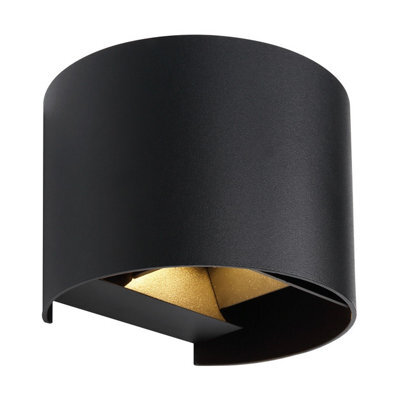 Luminosa Lighting Luminosa Veronika Outdoor Up Down Wall Lamp Matt Black Ip54 Clear Glass Shade Led 3000K - image 1