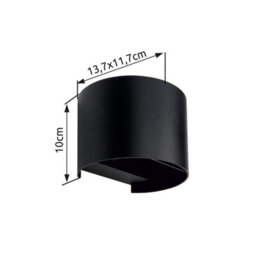 Luminosa Lighting Luminosa Veronika Outdoor Up Down Wall Lamp Matt Black Ip54 Clear Glass Shade Led 3000K - thumbnail 7