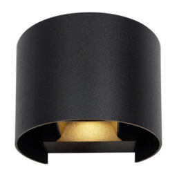 Luminosa Lighting Luminosa Veronika Outdoor Up Down Wall Lamp Matt Black Ip54 Clear Glass Shade Led 3000K - thumbnail 3
