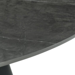 Home Source Grayson Round Pedestal Dining Table Large 120Cm Modern Grey Marble Effect - thumbnail 9