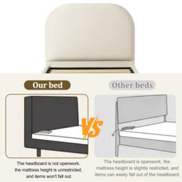Velvet Hydraulic Storage Bed With Headboard - thumbnail 8
