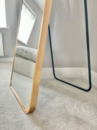 Downton Interiors Gold Tall Metal Frame Mirror Wall & Floor Standing  145 X 45Cm - Soho Collection - thumbnail 4