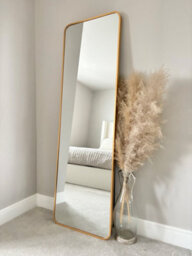 Downton Interiors Gold Tall Metal Frame Mirror Wall & Floor Standing  145 X 45Cm - Soho Collection - thumbnail 3