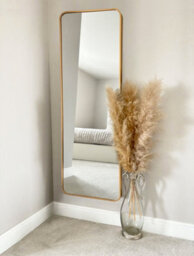 Downton Interiors Gold Tall Metal Frame Mirror Wall & Floor Standing  145 X 45Cm - Soho Collection - thumbnail 2