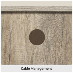 Yaheetech Grey Farmhouse Tv Cabinet With 2 Doors And Cable Management - thumbnail 6