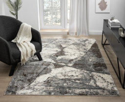 Eleanor Modern Embossed Contemporary Living Room Area Rug - Slate Design,grey,200 X 290 Cm - thumbnail 5