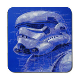 Benjamin Tate Design Blue Stormtrooper Design Placemat And Coaster Set With Wood Bottom Limited Edition Collectors Choice - thumbnail 3