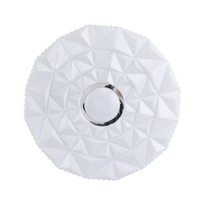 Luminosa Lighting Luminosa Kelmi 48Cm Decorative Flush Ceiling Light White 4000K Neutral White - image 1