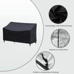 Outdoor Sofa Cover, 2-Seater Bench With Ventilation Openings, For Garden Furniture, Balcony, Terrace, 134X66X89Cm - thumbnail 4