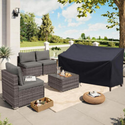 Outdoor Sofa Cover, 2-Seater Bench With Ventilation Openings, For Garden Furniture, Balcony, Terrace, 134X66X89Cm - thumbnail 2