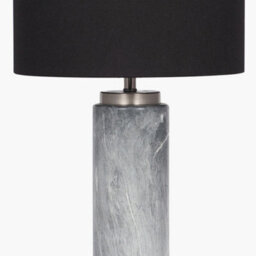 Pacific Lifestyle Grey Marble Effect Ceramic Tall Table Lamp - thumbnail 5