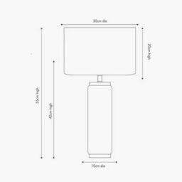 Pacific Lifestyle Grey Marble Effect Ceramic Tall Table Lamp - thumbnail 2