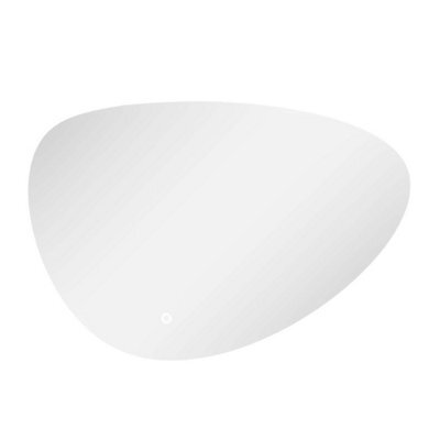 Plum&clay Iris Frameless Pebble Led Backlit Bathroom Mirror (H)55Cm (W)80Cm - image 1