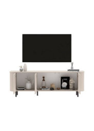 FurniComp LTD Furnicomp Palermo 180Cm 3 Door Curved Tv Unit - Cashmere - thumbnail 7