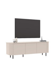 FurniComp LTD Furnicomp Palermo 180Cm 3 Door Curved Tv Unit - Cashmere - thumbnail 5