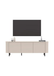 FurniComp LTD Furnicomp Palermo 180Cm 3 Door Curved Tv Unit - Cashmere - thumbnail 6