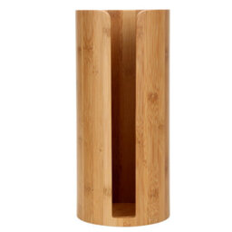 EHC Woodluv Toilet Roll Holder, Free-Standing Toilet Paper Storage Holder Stand, Round Toilet Paper Loo Roll Holder Stand For Bathroom - thumbnail 4
