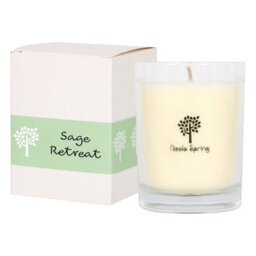 Nicola Spring Sage Retreat Scented Candle - 160G 28H Natural Single Wick Soy Wax Aromatherapy Candle Home Fragrance