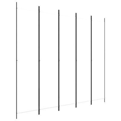 Berkfield Durable 5-Panel Room Divider White 250X220 Cm Fabric - image 1