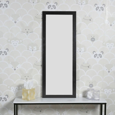 Urbn-Living Urbnliving 97Cm Height Large Black Wooden Frame Wall Hanging Mirror - image 1