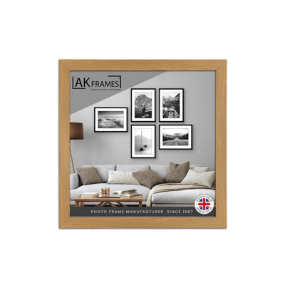 AK Frames Sleek 30X30Cm Oak Thin Modern Picture Frame - Slim And Design For Posters, Prints And Photos - Elegant Wall Frame Decor - image 1