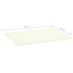 Berkfield Replacement Fabric For Awning Cream 5X3.5 M - thumbnail 6