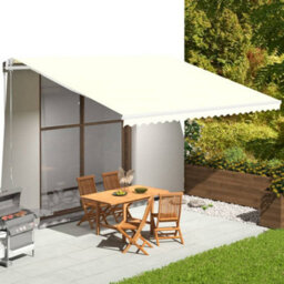 Berkfield Replacement Fabric For Awning Cream 5X3.5 M - thumbnail 1
