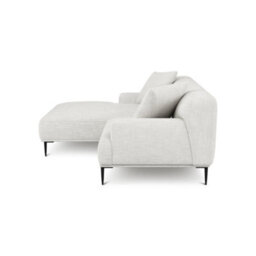 "Valencia Kotor Modern Fabric 94.5"" Left Chaise Sofa White Kiln Dried Wood Premium Fabric Extra Firm Cushion" - thumbnail 9