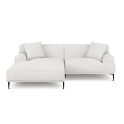 "Valencia Kotor Modern Fabric 94.5"" Left Chaise Sofa White Kiln Dried Wood Premium Fabric Extra Firm Cushion" - thumbnail 8