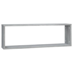 Berkfield Wall Cube Shelves 4 Pcs Grey Sonoma 80X15X26.5 Cm Engineered Wood - thumbnail 5