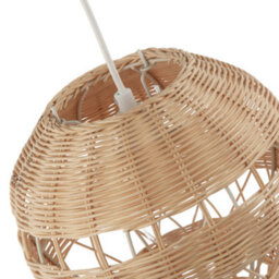 Happy Homewares Quirky Hot Air Balloon Natural Rattan Easy Fit Pendant Lighting Shade - thumbnail 4